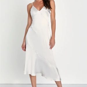 Elegant ivory silk dress